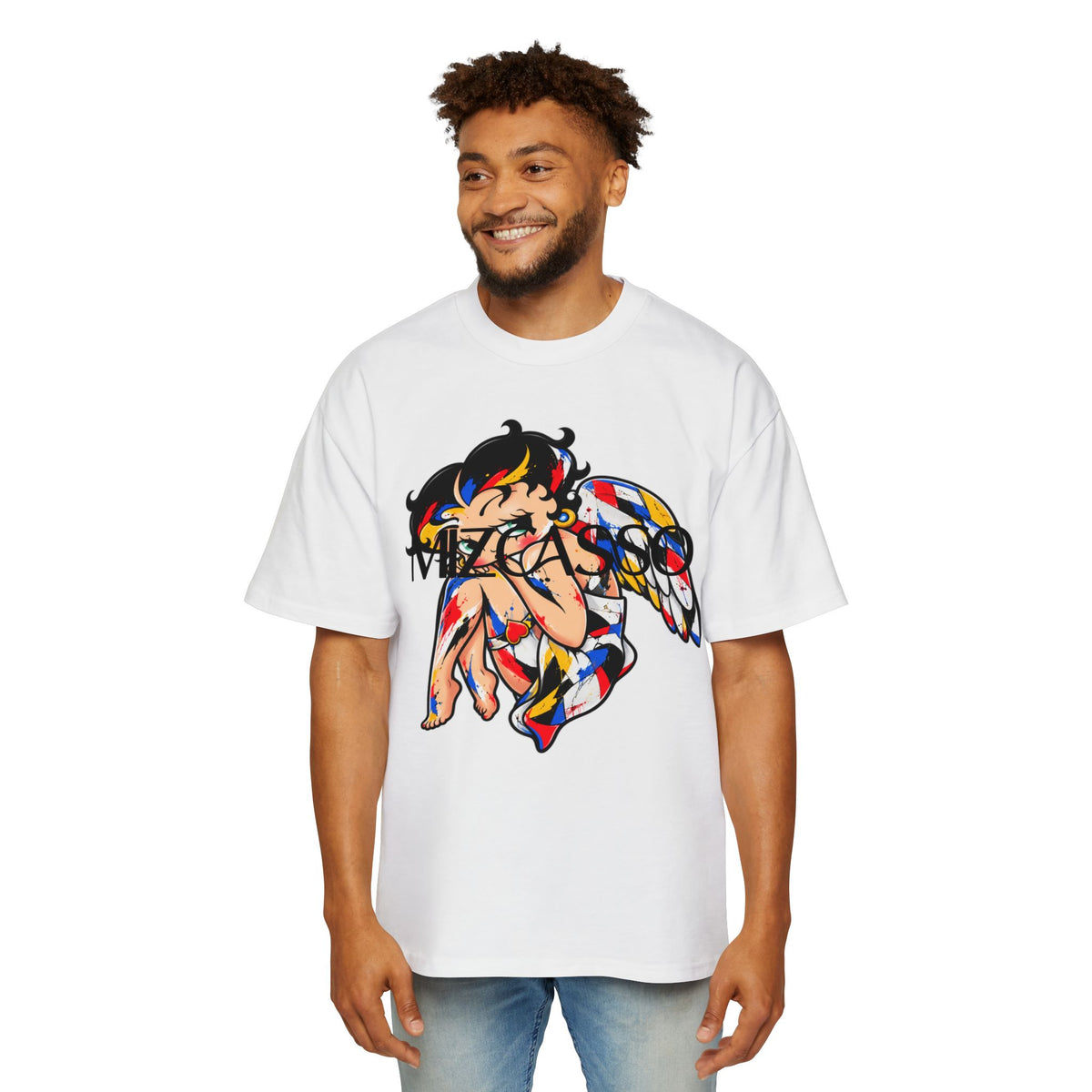 Mizkasso Anime Angel Graphic Oversized T-Shirt