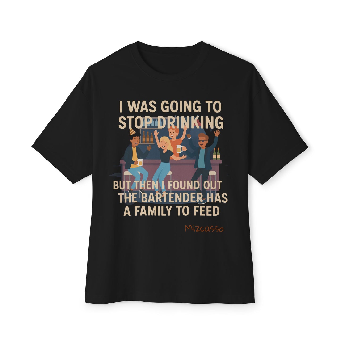 Funny Unisex Oversized Tee for Bar Lovers - Perfect Gift for Alcohol Enthusiasts