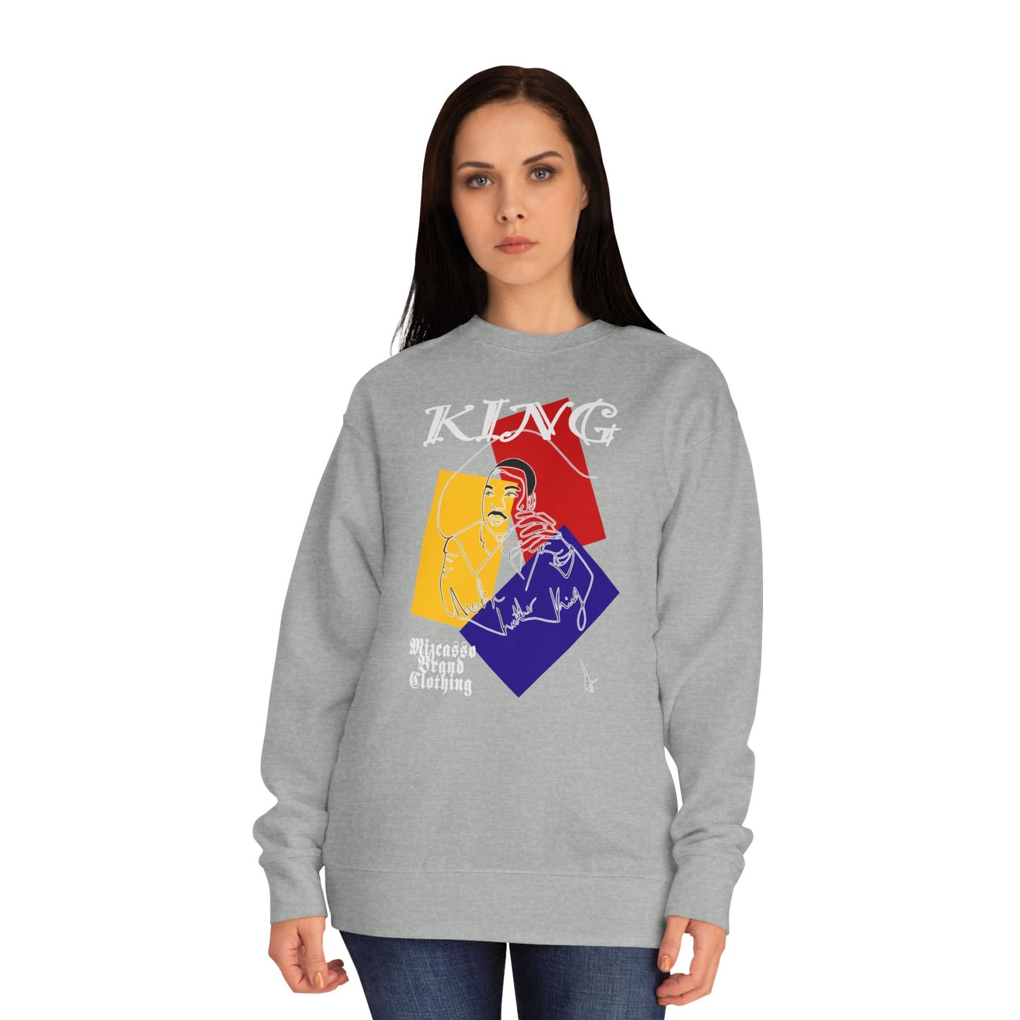 King Graphic Sweatshirt — Retro Abstract Art Crewneck
