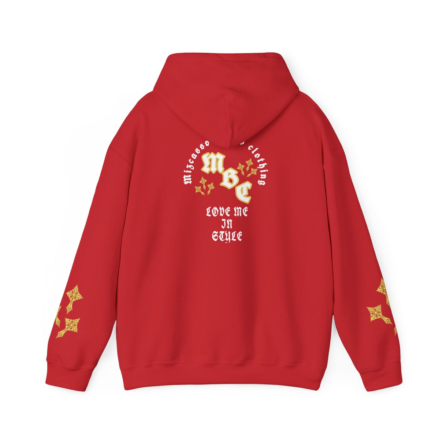 Love Me In Exile Hoodie — Gothic Gold Star Graphic Pullover