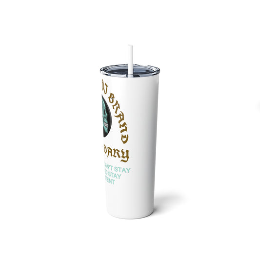 Skinny Steel Tumbler with Straw, 20oz